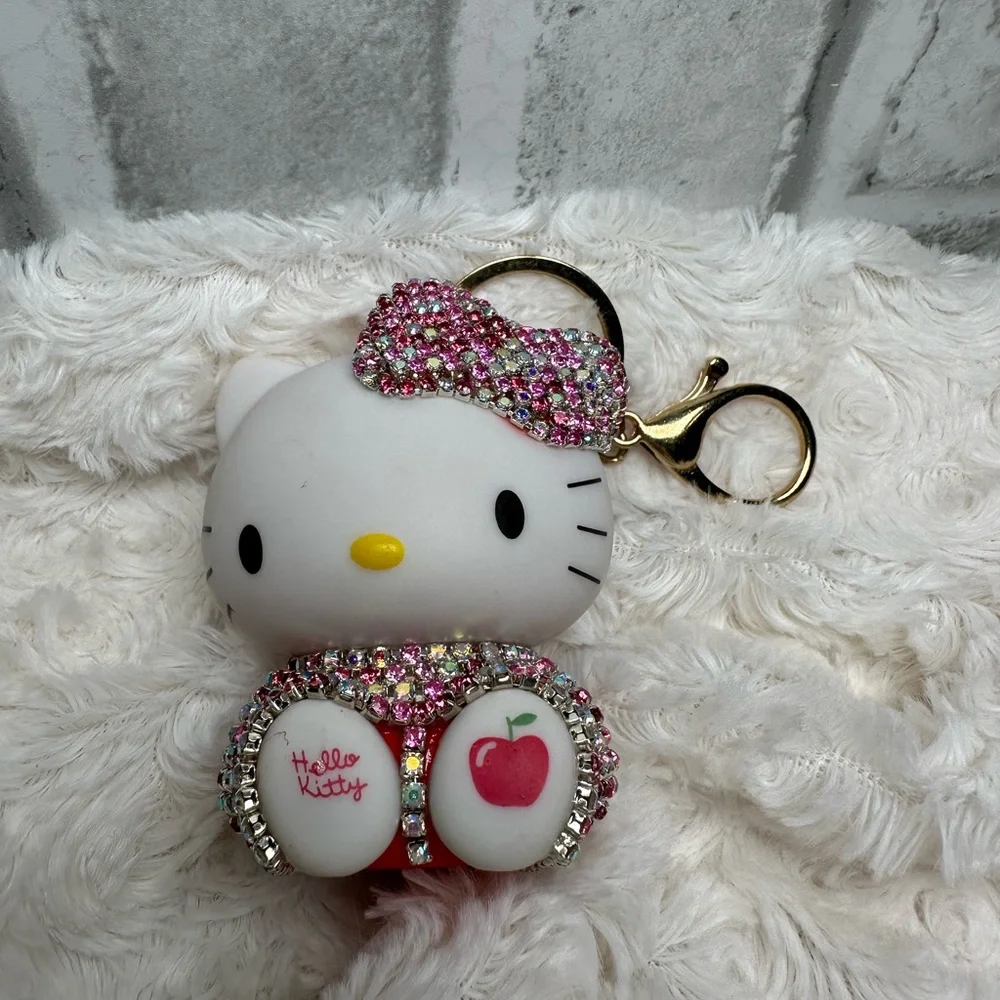 Hello Kitty Bundle Pink Kids Hair Accessories Gift Set with Keychain & Brush